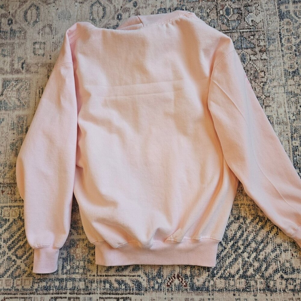 Basix Vintage Tybee Island GA Surf 2008 Pink Hoodie Zip-Up Sweatshirt XL - Picture 4 of 5